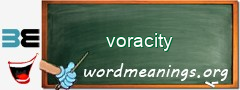 WordMeaning blackboard for voracity